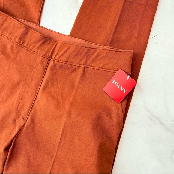 Spanx Size M On-The-Go Ankle Slim Straight Pants in Bronze Glow NEW! - Picture 7 of 11